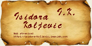 Isidora Koljević vizit kartica